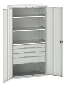 Bott Verso Basic Tool Cupboards Cupboard with shelves Verso 1050x550x2000H Cupboard 4 Drawer 3 Shelf